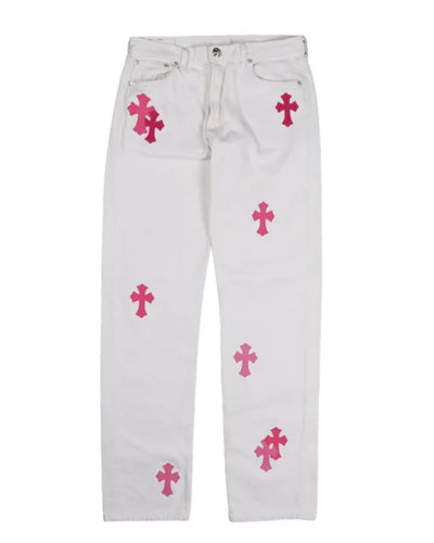 Chrome Hearts Jeans Pink